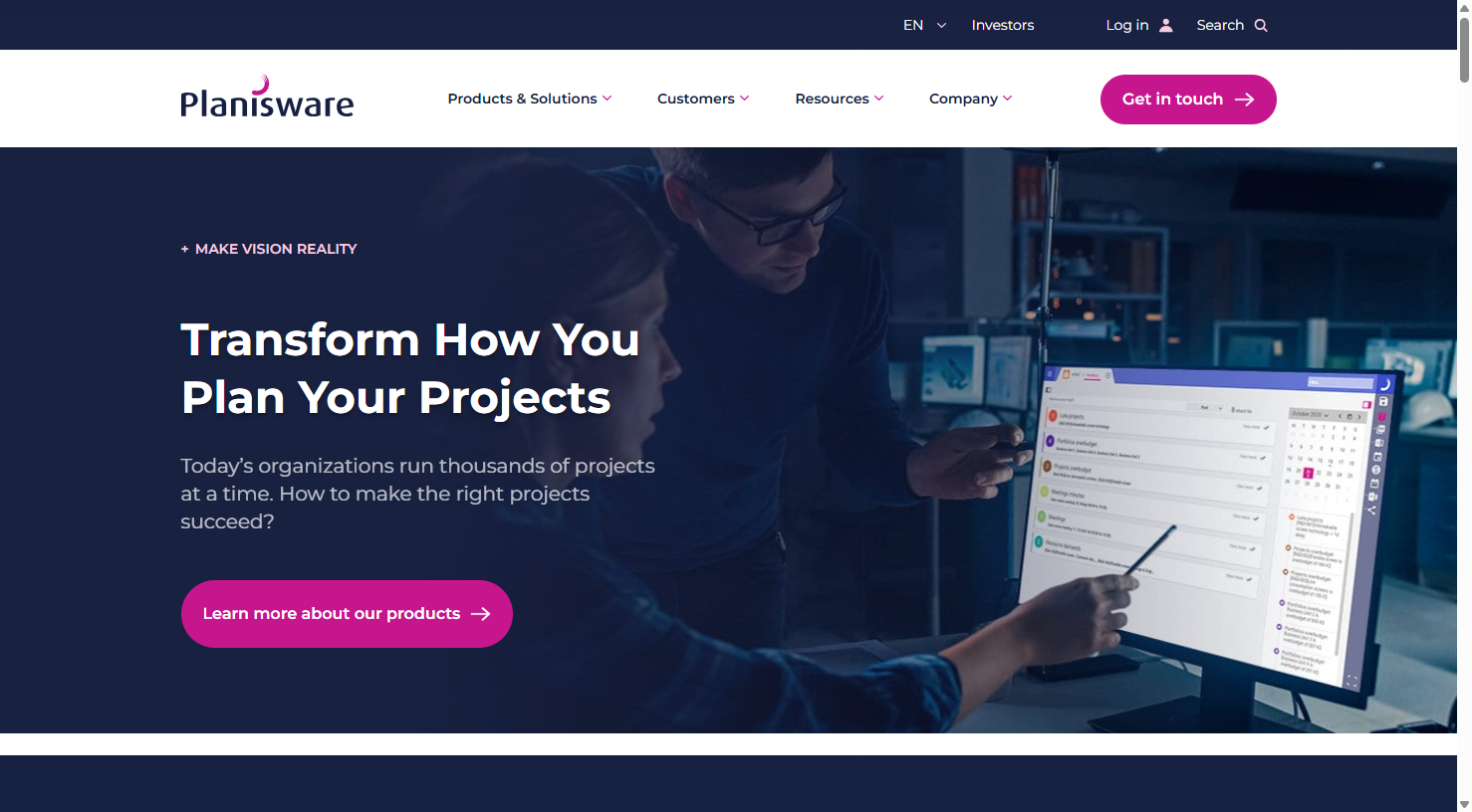 Planisware AI-powered PPM strategic planning platform